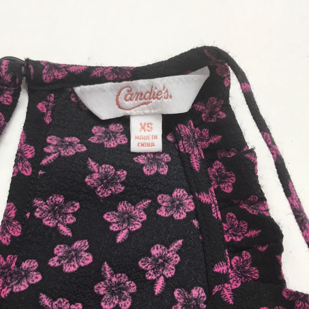 Candies Pink and Black Racerback Tank Top XS - Picture 5 of 7